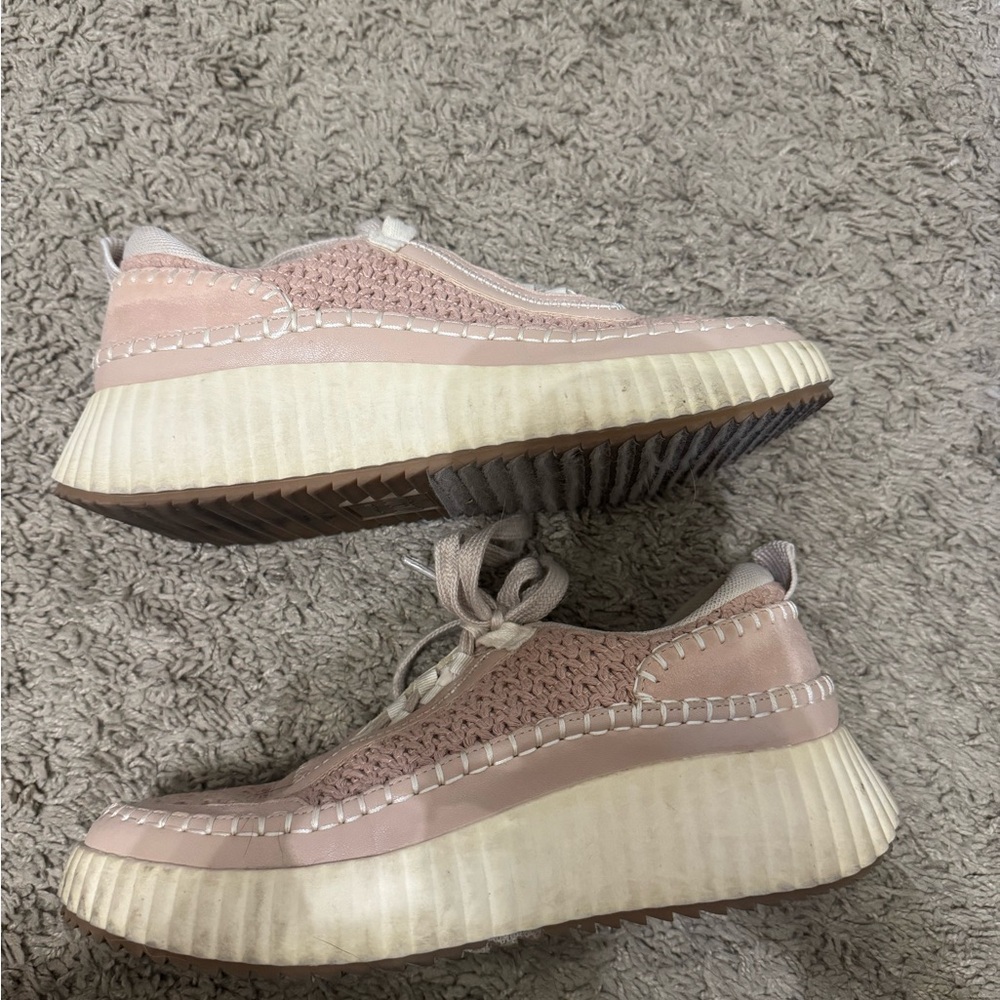 Pink Textured Sneakers - Picture 3 of 4